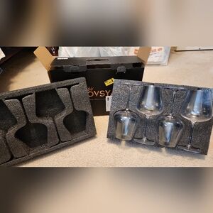 Rovsya Hand Blown Red Wine Glass Set